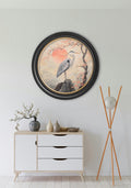 Japanese Twin Herons - Oxford Round Frame - Blythe Living