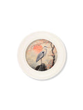Japanese Twin Herons - Oxford Strong White Round Frame - Blythe Living