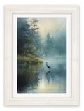 Misty Lake Heron - Cream Hurstwood Frame - Blythe Living