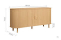 High Quality Axel Fluted Sideboard Oak for Spacious Dining Areas