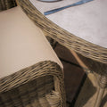 High quality powder coated aluminum frame rattan round table and 4 heritage chairs UK