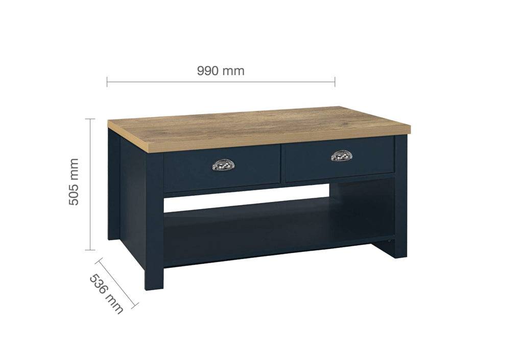 Highgate 2 Drawer Coffee with Free Delivery