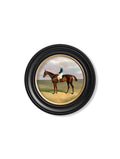 c.1840 Horse and Jockey - Round Frame - Blythe Living