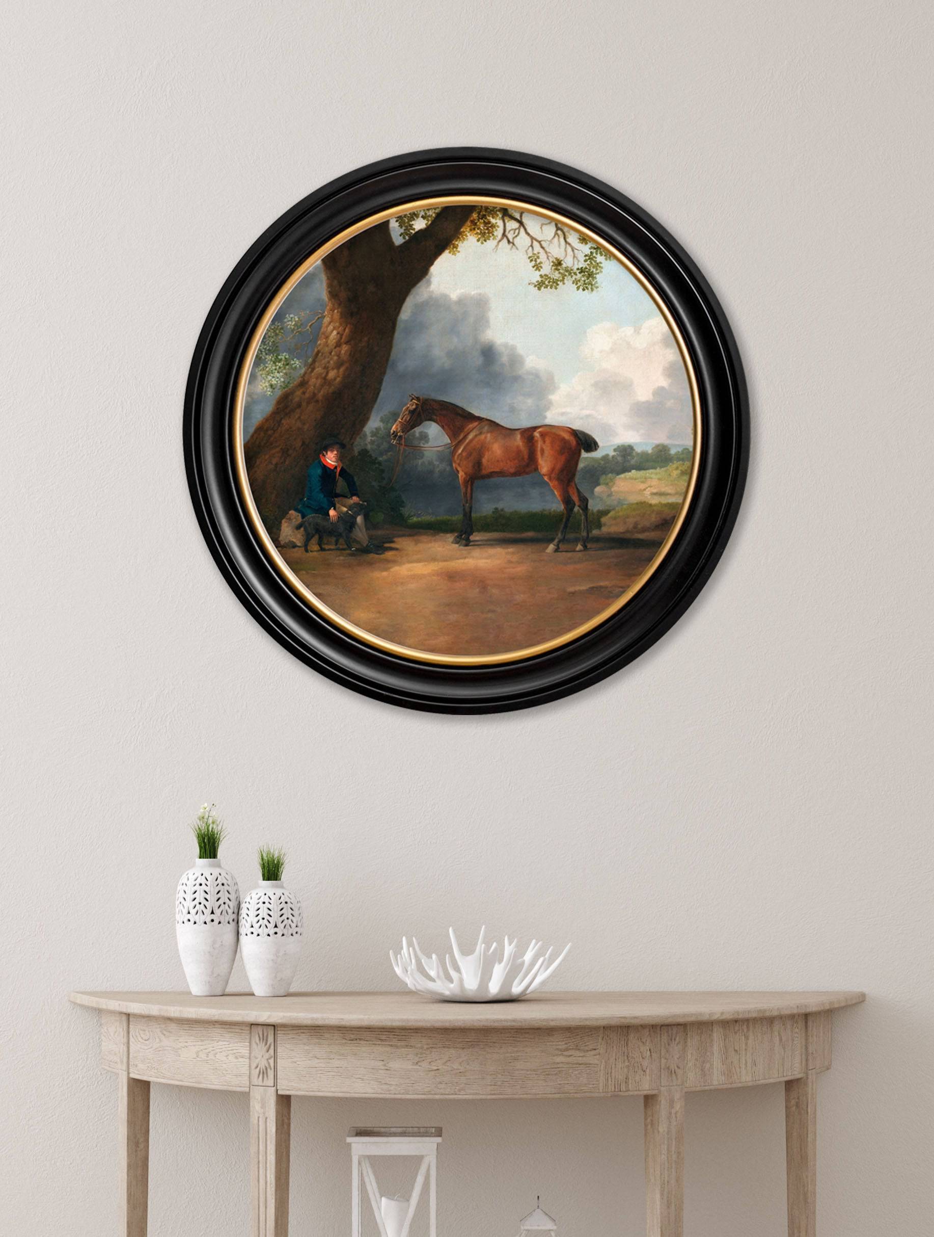 c.1763 George Stubb's Horse and Groom - Round Frame - Blythe Living