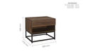 Houston 1 Drawer Bedside Walnut for sale 