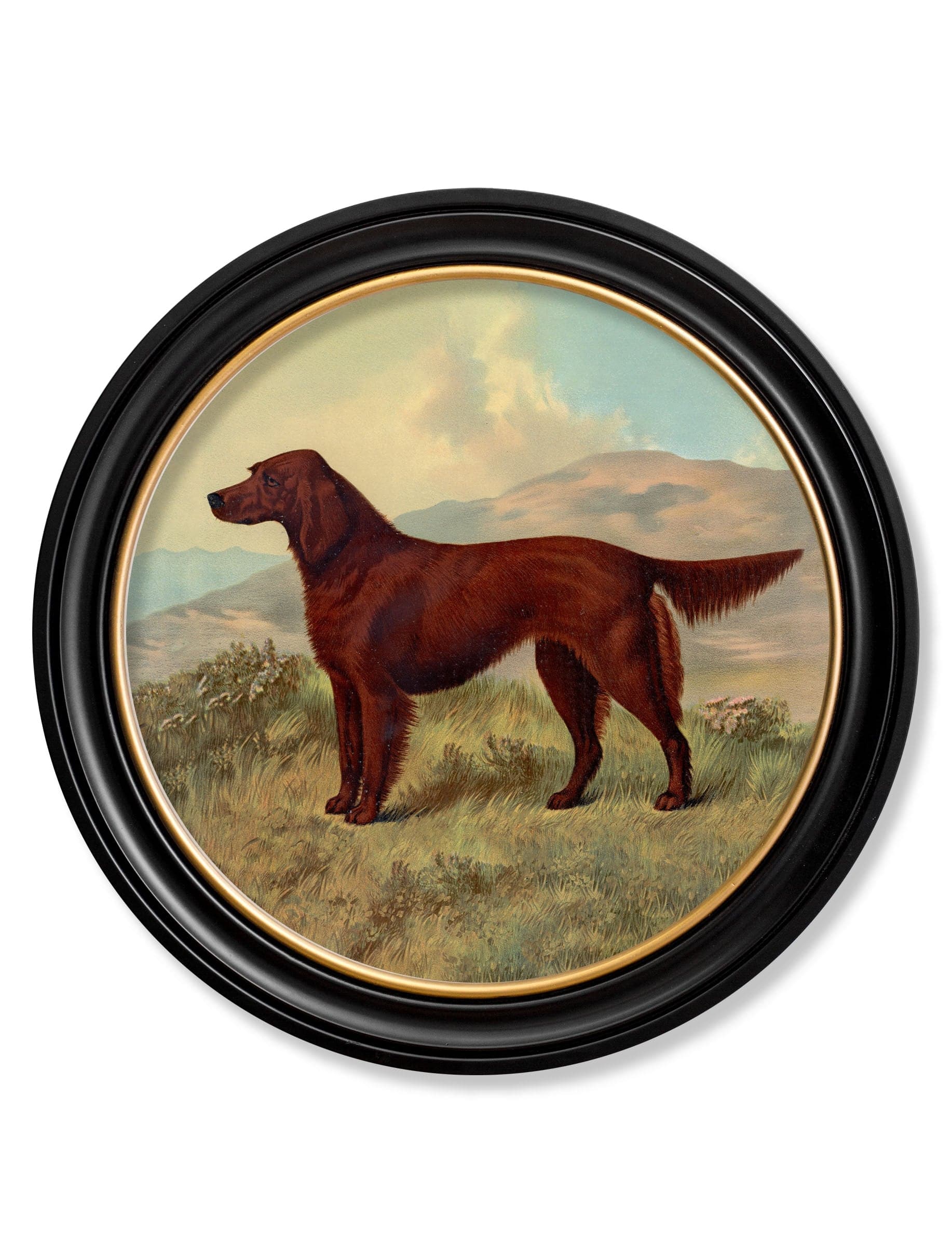 c.1881 Working Dogs - Round Frame - Blythe Living