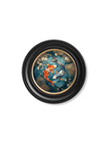 Japanese Koi Carps Dusk - Oxford Round Frame - Blythe Living