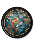 Japanese Koi Carps Dusk - Oxford Round Frame - Blythe Living