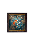 Japanese Koi Carps Dusk - Oxford Square Frame - Blythe Living