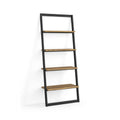 Jersey Oak Ladder Bookcase | Leaning Industrial Shelving
