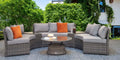 Juliet Half Moon Sofa Set Grey