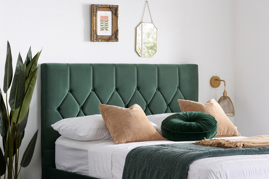 Loxley Fabric Bed Green