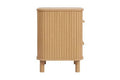 LUXURY AXEL 2 DRAWER FLUTED BEDSIDE OAK FOR SALE 