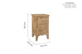 LUXURY HAMPSTEAD 2 DRAWER BEDSIDE OAK FOR SALE 