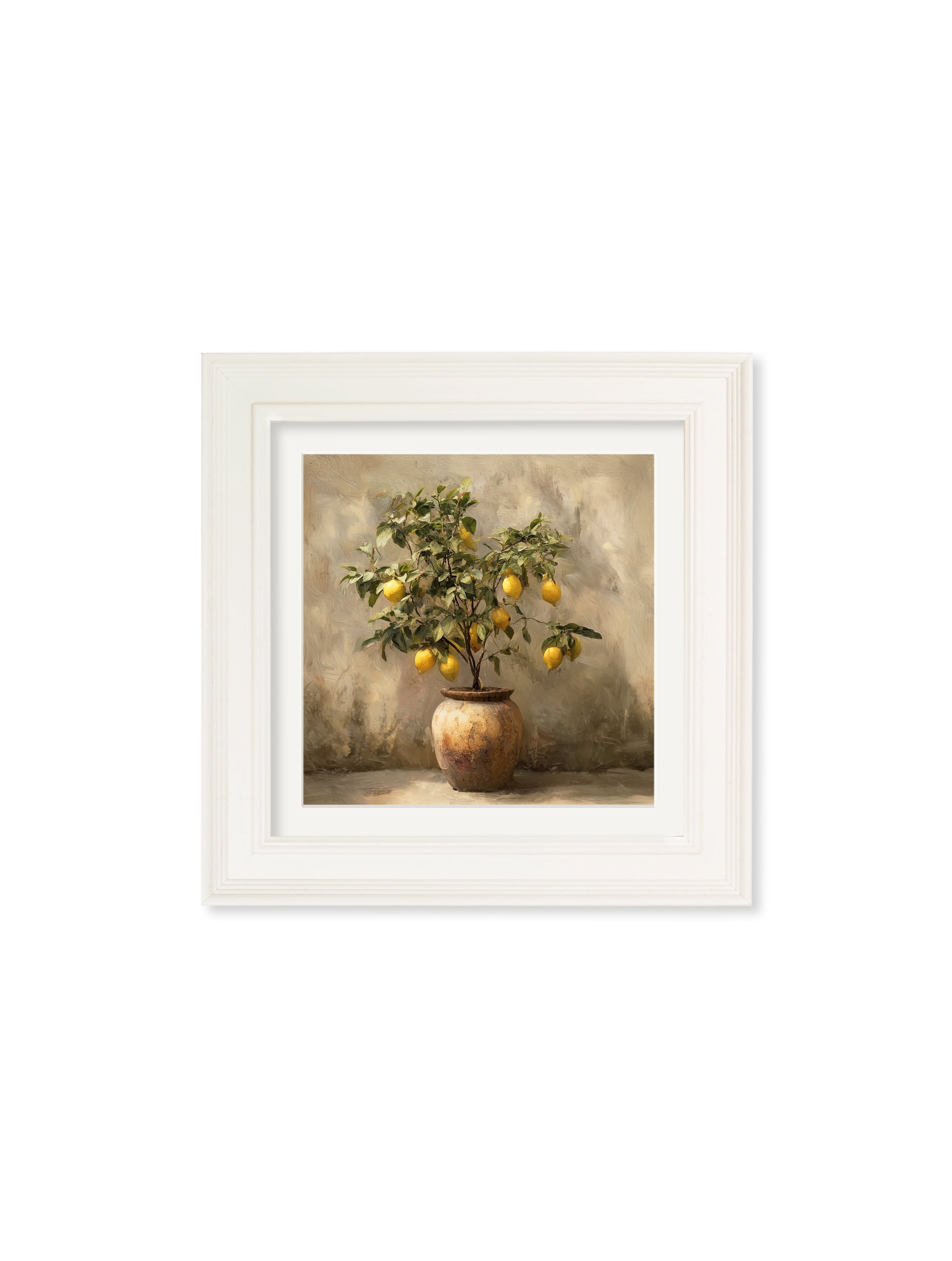 Mediterranean Lemon Tree - Cream Hurstwood Square Frame - Blythe Living