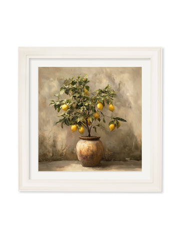Mediterranean Lemon Tree - Cream Hurstwood Square Frame - Blythe Living