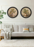 Mediterranean Lemon Tree - Oxford Round Frame - Blythe Living
