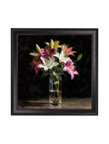 Lilies After Dark - Black Hurstwood Square Frame - Blythe Living