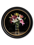 Lilies After Dark - Oxford Round Frame - Blythe Living