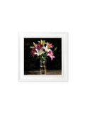 Lilies After Dark - White Hurstwood Square Frame - Blythe Living