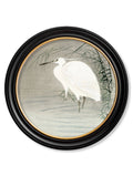 c.1910 Little Egrets - Ohara Koson in Round Frames - Blythe Living