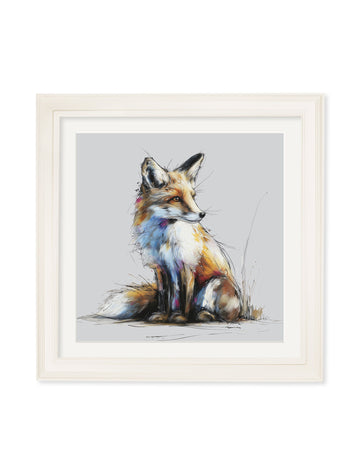Little Fox Cosy Sketch - Cream Hurstwood Square Frame