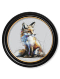 Little Fox Cosy Sketch - Oxford Round Frame