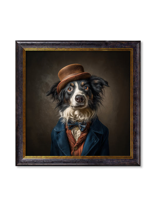Lord Shearlock - Gentleman Border Collie Oxford Square Frame