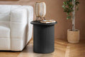 Luxury Axel Fluted Side Table Black for Sale - Blythe Living