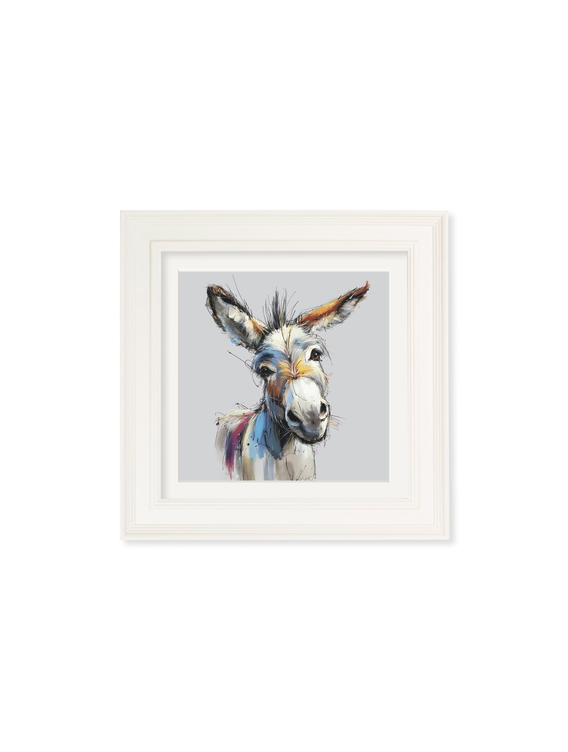 Luxury Donkey Jack and Jennet cream square wall decor for sale