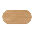Luxury Soho Oak Slatted Oval 1 Drawer Coffee Table
