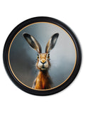 Luxury circular brown hare wall decor for sale
