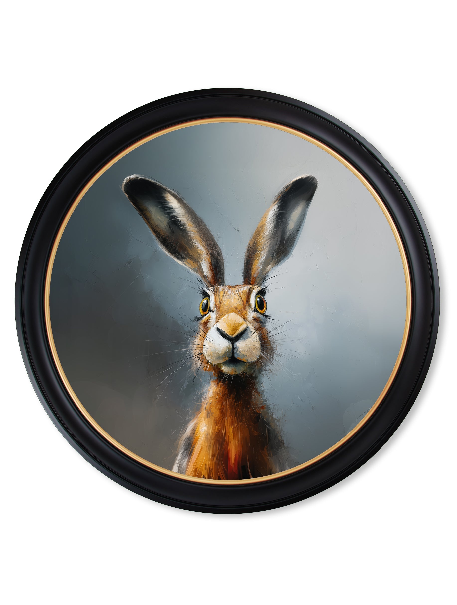 Luxury circular brown hare wall decor for sale