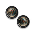 Luxury circular running horses wall decor for sale