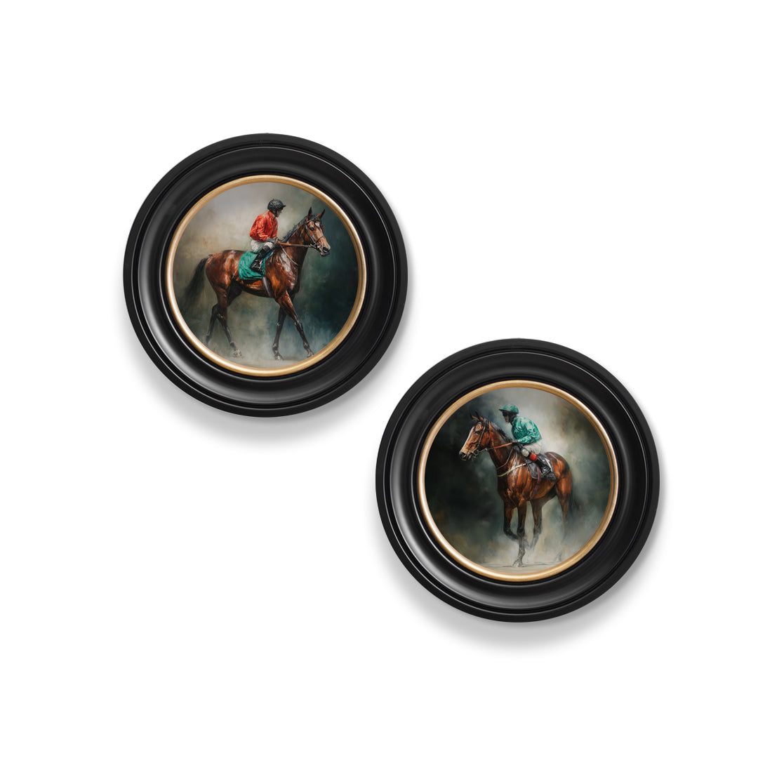Luxury circular running horses wall decor for sale