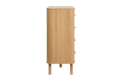 Luxury texture panel oak chest of drawers for modern master bedroom