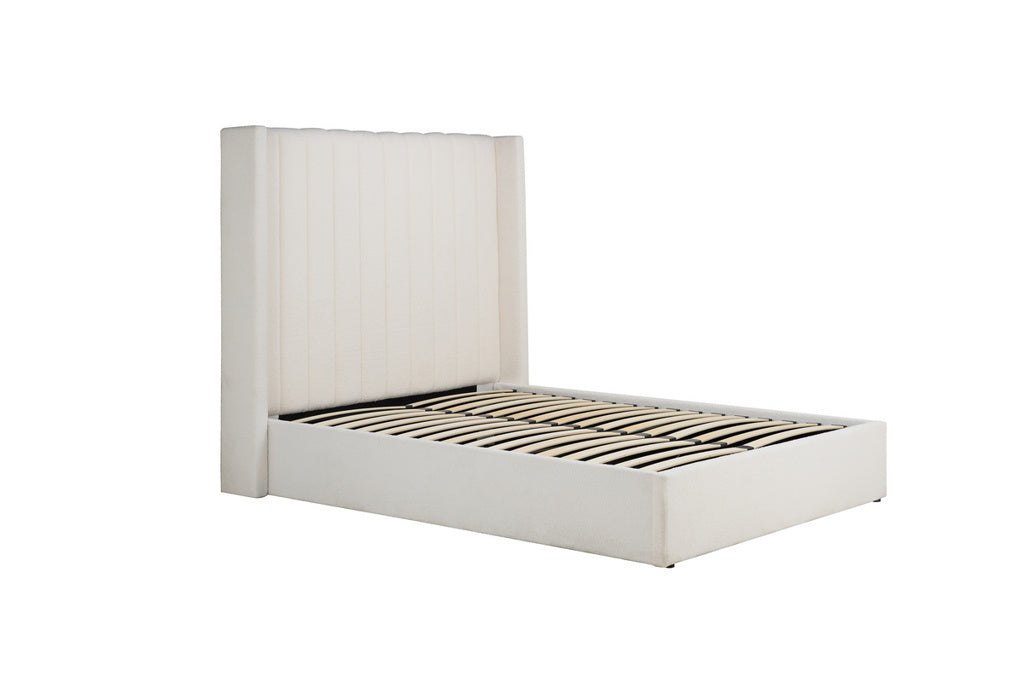 MAISEY OTTOMAN WHITE BOUCLE - Blythe Living