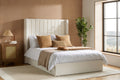MAISEY OTTOMAN WHITE BOUCLE - Blythe Living