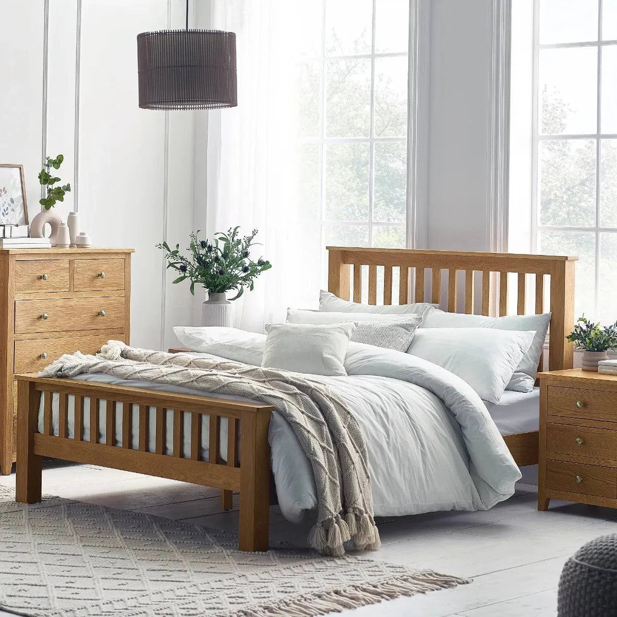 Mallory Oak Bed - Blythe Living