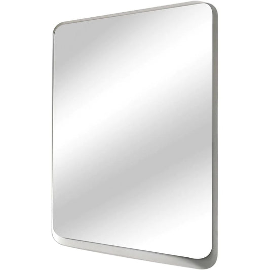 Iron Framed Mirror White