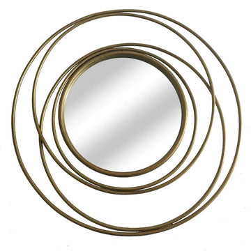 Round Satin Gold Mirror