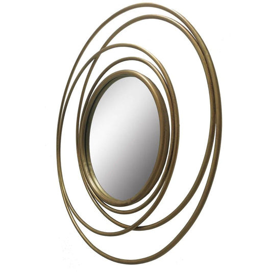 Round Satin Gold Mirror