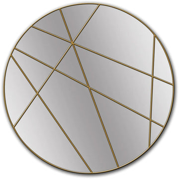 Line Cross Circle Mirror