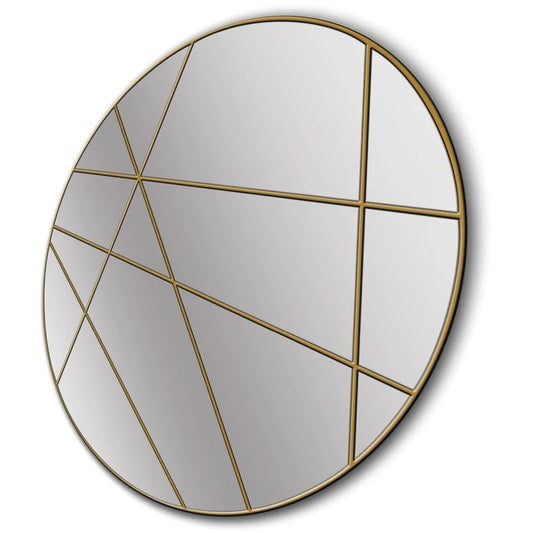 Line Cross Circle Mirror