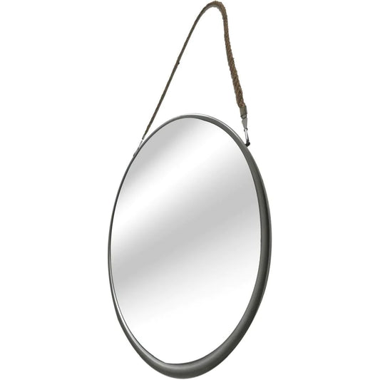 Silver Mirror with Rope Hanging Strap