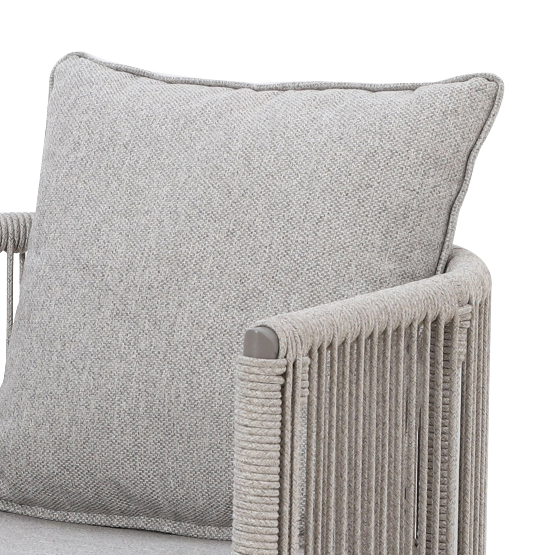 Maze - Monaco Rope Weave 2 Seat Garden Balcony Set - Cool Linen - Blythe Living
