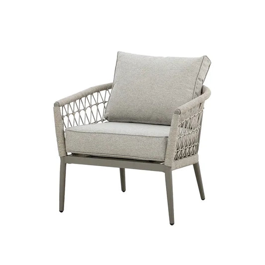 Maze - Monaco Rope Weave Lounge Chair - Cool Linen - Blythe Living