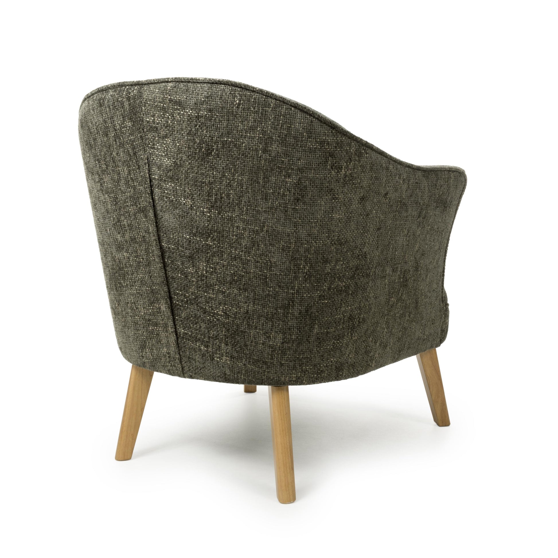 Mallory Curved Wing Green Armchair - Shop Online Now