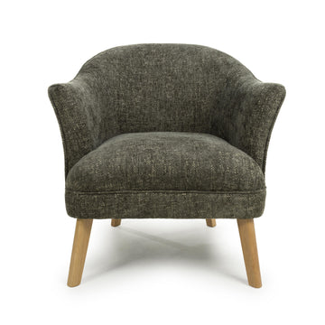 Mallory Flax Effect Green Armchair 
