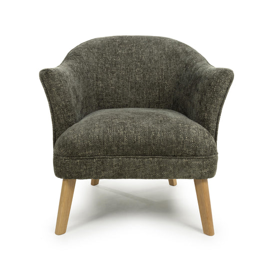 Mallory Flax Effect Green Armchair 